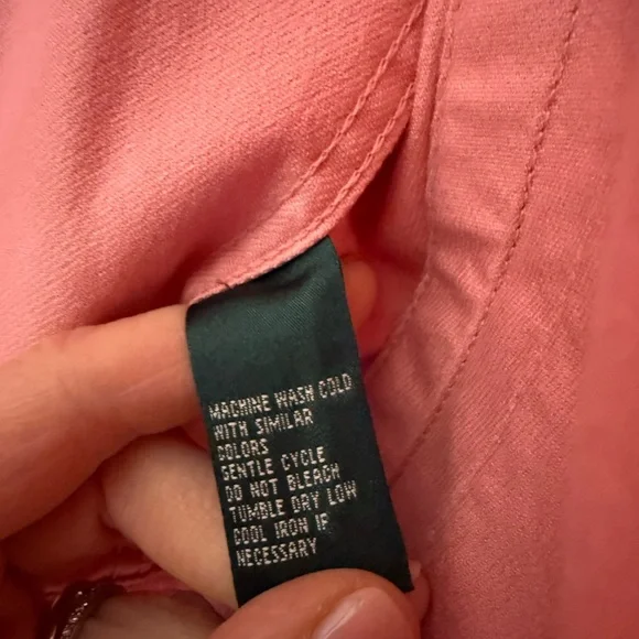 Lauren Ralph Lauren Pink Coral Jean Jacket size Medium - Picture 4 of 7